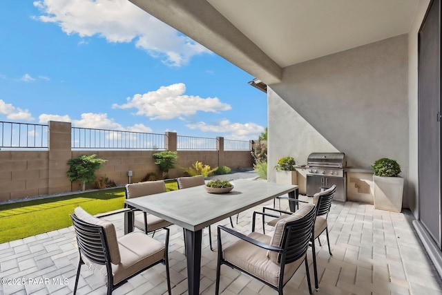 5248 Tranquil Bluff Way, Prescott, AZ 86301 - view of patio / terrace with outdoor dining area and fence