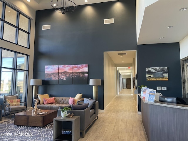 5248 Tranquil Bluff Way, Prescott, AZ 86301 - reception area with a high ceiling and recessed lighting