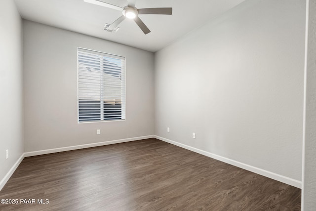 5248 Tranquil Bluff Way, Prescott, AZ 86301 - empty room with dark wood-style flooring, ceiling fan, and baseboards