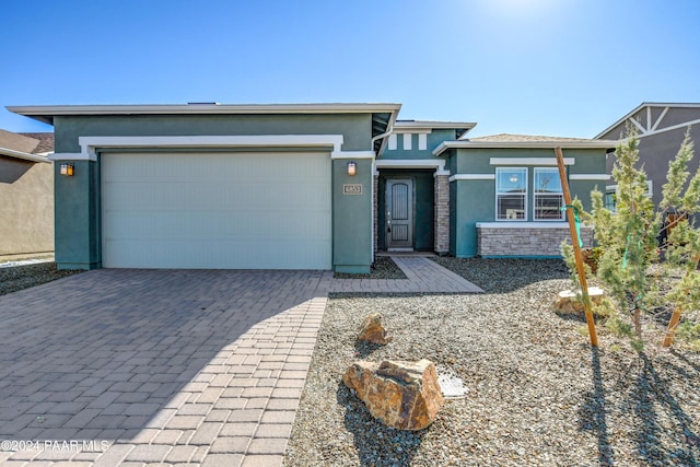 view of front of home featuring a garage