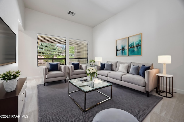 view of carpeted living room