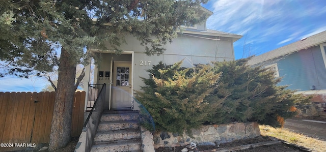 view of exterior entry