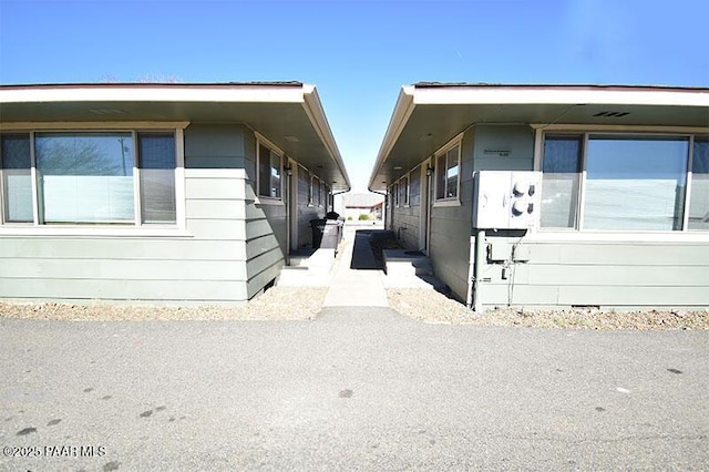 view of home's exterior featuring crawl space