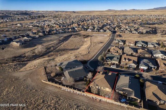 aerial view featuring a mountain view