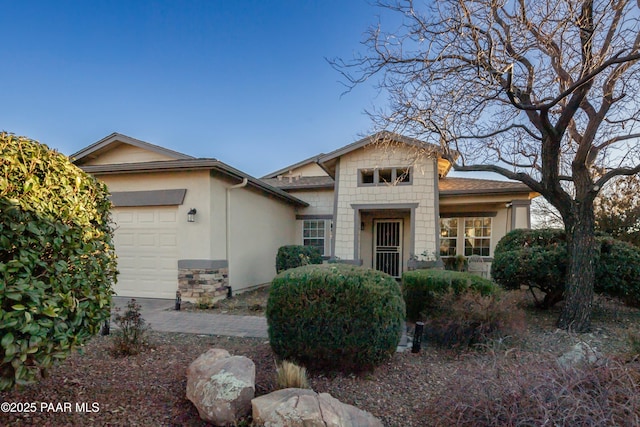 view of front of home featuring a garage