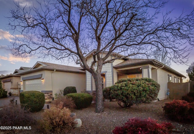 view of front of house featuring a garage