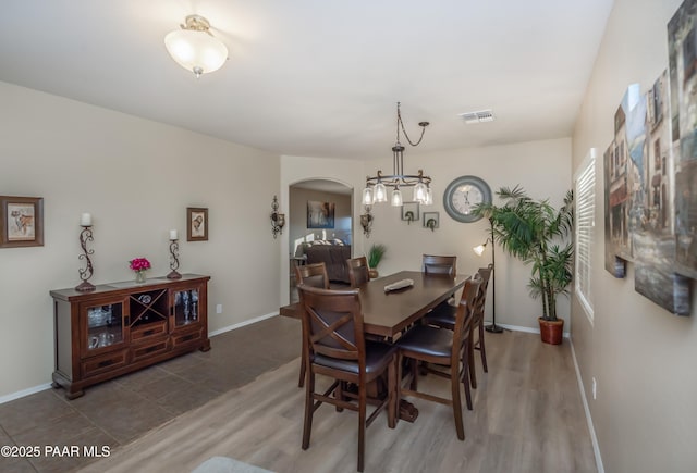 view of dining area