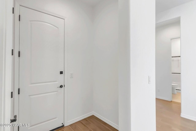 hall featuring light hardwood / wood-style flooring