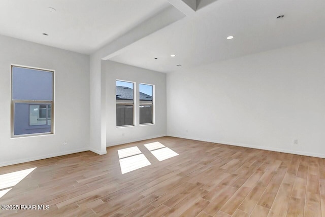 empty room featuring light hardwood / wood-style flooring