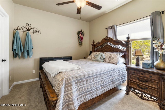 2360 W Bridle Path Rd, Prescott, AZ 86305 - bedroom featuring carpet flooring, baseboards, and a ceiling fan