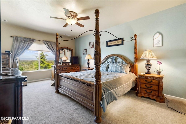 2360 W Bridle Path Rd, Prescott, AZ 86305 - carpeted bedroom featuring baseboards and ceiling fan