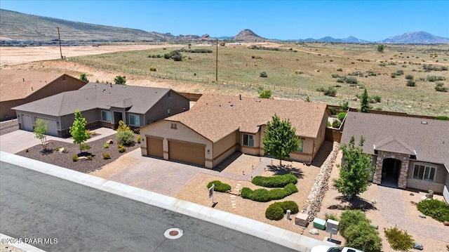 5510 N Foster Pl, Prescott Valley, AZ 86314 - aerial view of property and surrounding area featuring a mountain backdrop