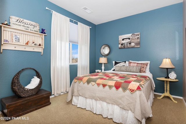 bedroom featuring carpet flooring