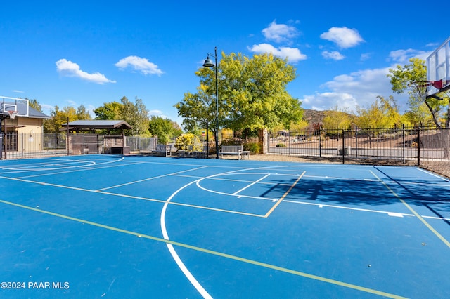 view of sport court