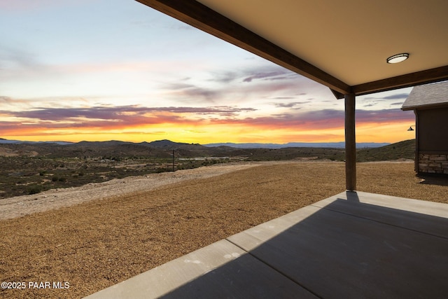 13555 E Soleil Down Rd, Mayer, AZ 86333 - view of patio with a mountain view