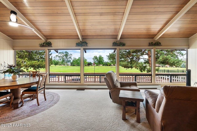 10875 E Manzanita Trl, Dewey-Humboldt, AZ 86327 - sunroom with carpet and wooden ceiling