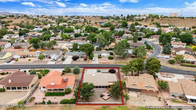 10875 E Manzanita Trl, Dewey-Humboldt, AZ 86327 - aerial view of residential area featuring property parcel outlined