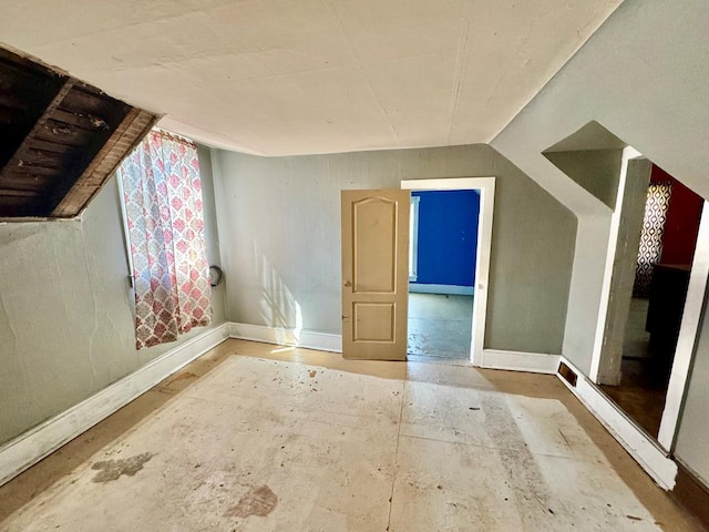 bonus room with lofted ceiling