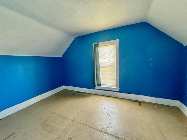 bonus room with lofted ceiling