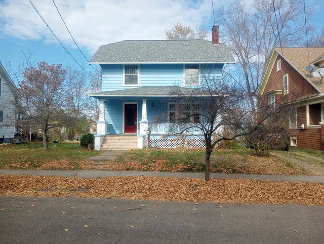 front facade with covered porch