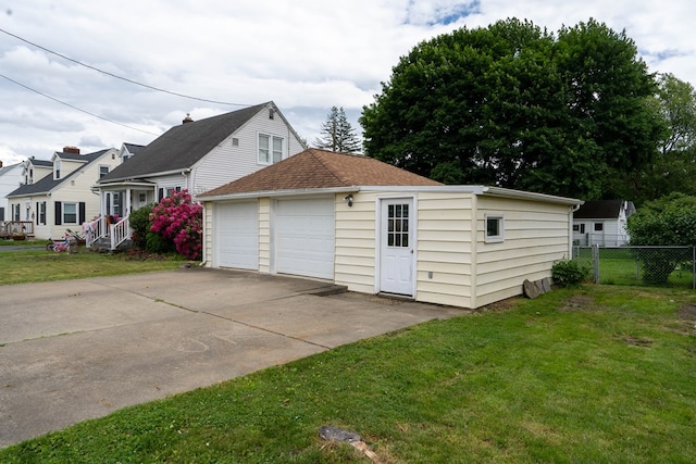 exterior space with a yard