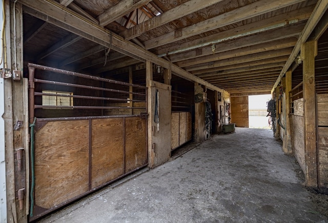 view of horse barn