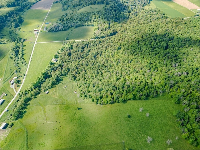 drone / aerial view with a rural view