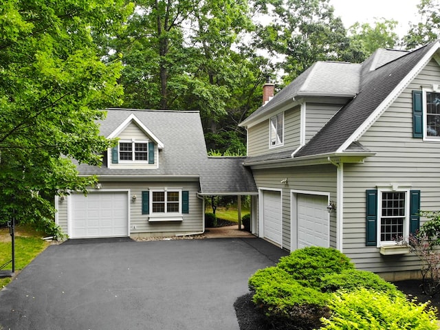 view of front of house featuring a garage