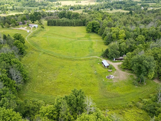 aerial view with a rural view