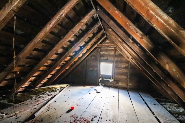 view of attic