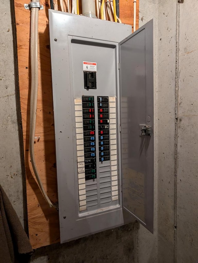 utility room with electric panel