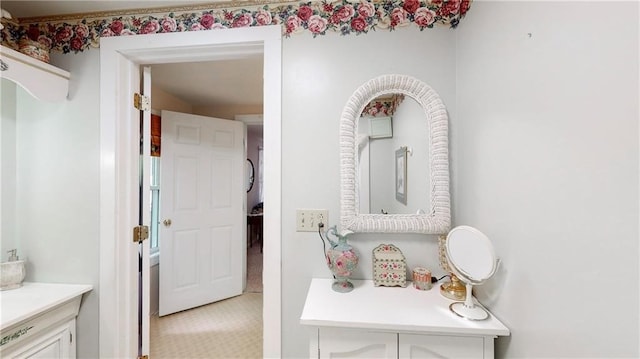 bathroom featuring vanity