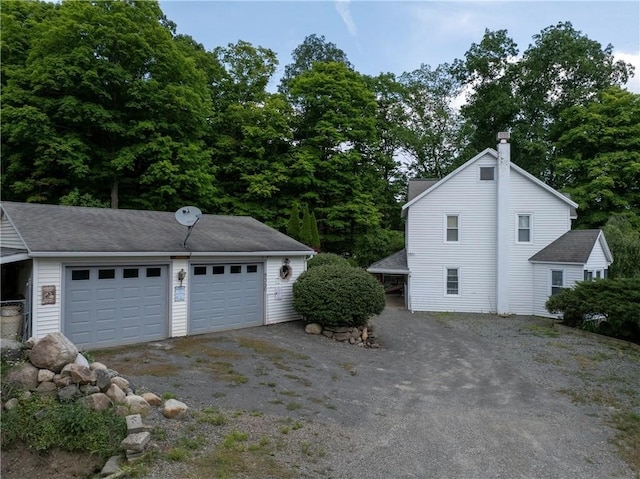 view of home's exterior featuring a garage