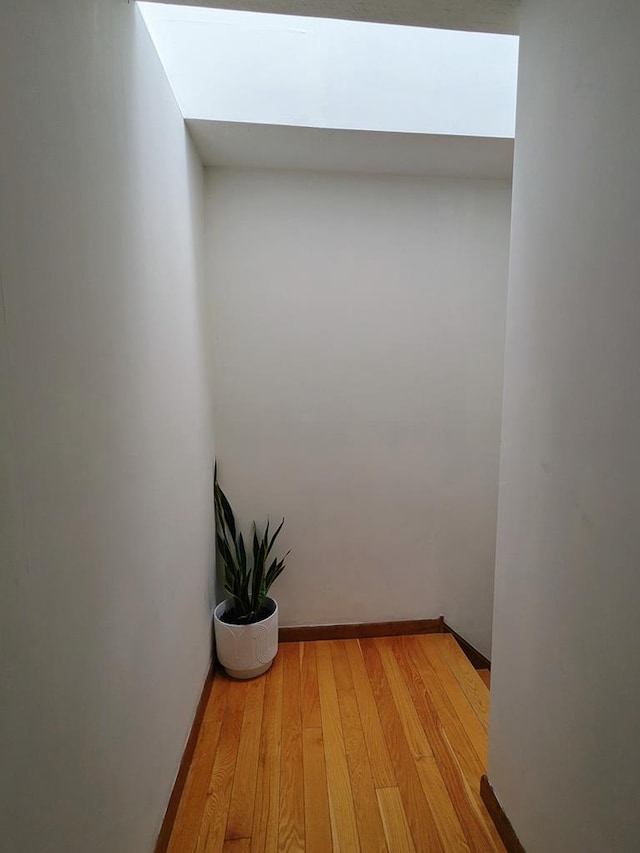 corridor featuring hardwood / wood-style flooring