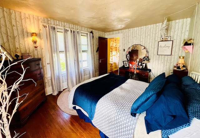 bedroom featuring hardwood / wood-style floors