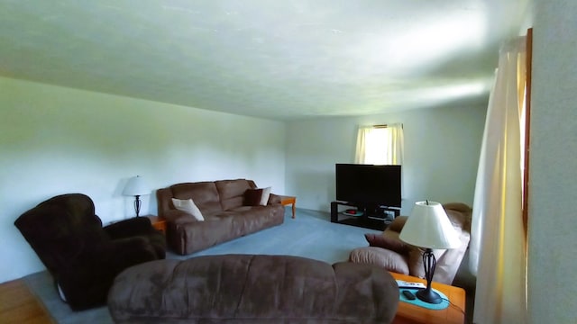 living room featuring carpet flooring