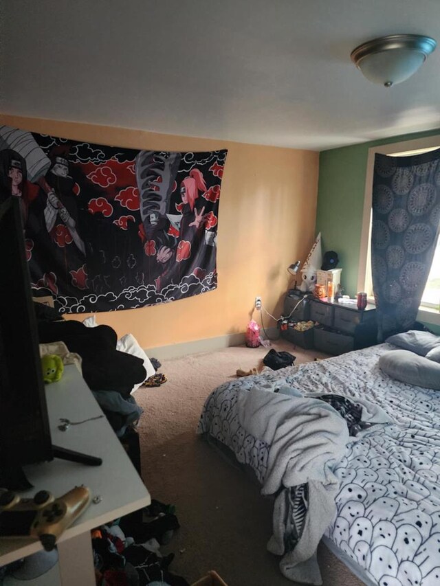 bedroom with carpet