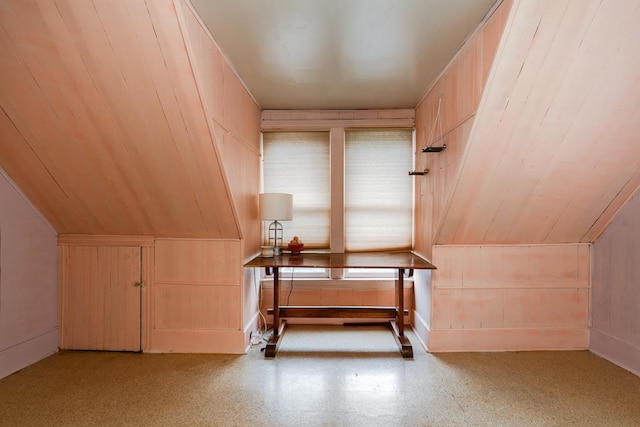 additional living space with lofted ceiling