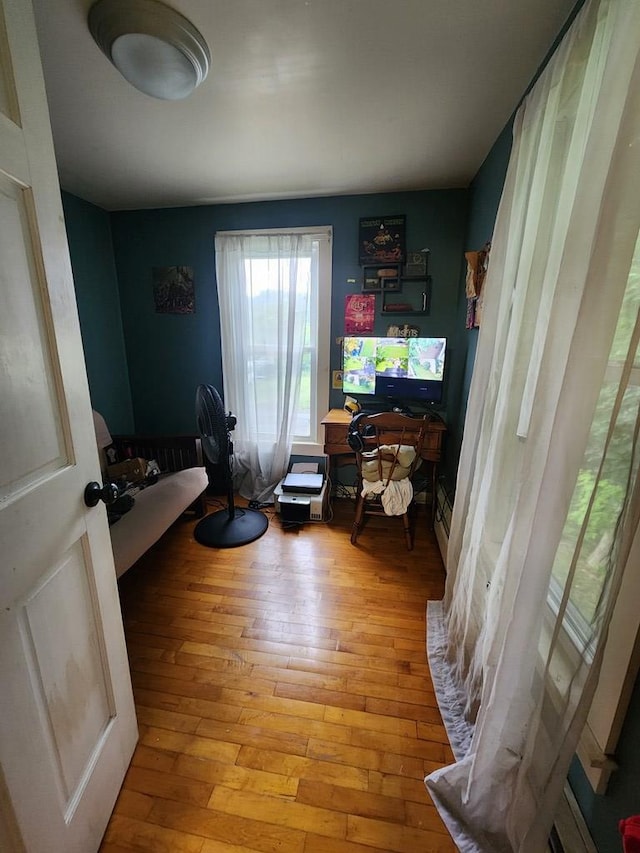 interior space featuring light wood-type flooring