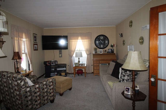 view of carpeted living room