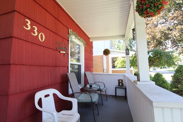 balcony with covered porch