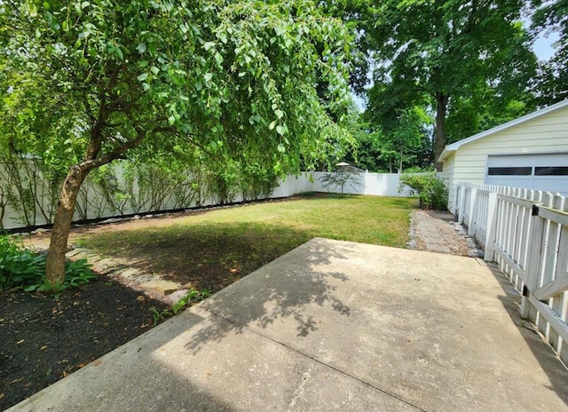 view of yard with a patio