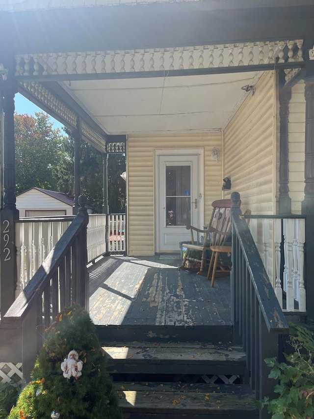 view of wooden deck