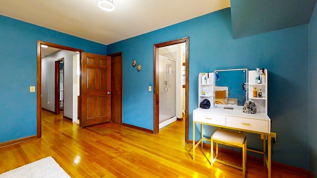 office featuring light wood-type flooring