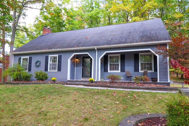 ranch-style house with a front yard