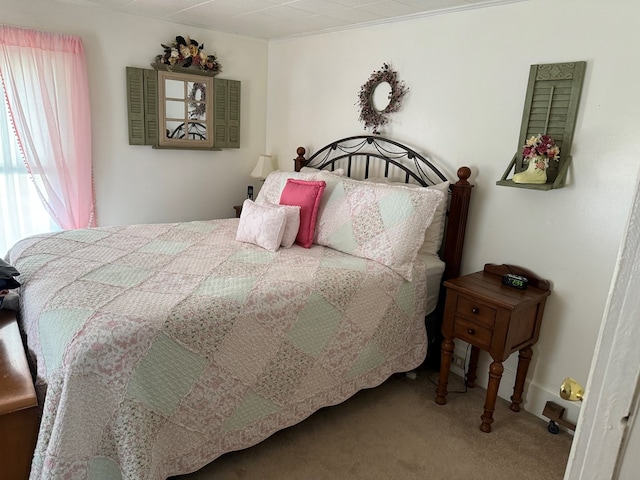 bedroom with carpet