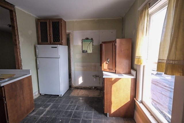 kitchen featuring white refrigerator