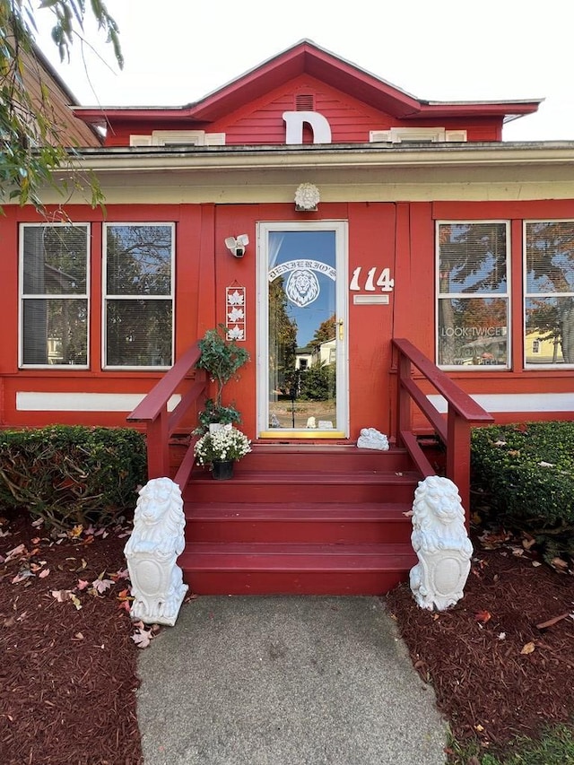 view of doorway to property