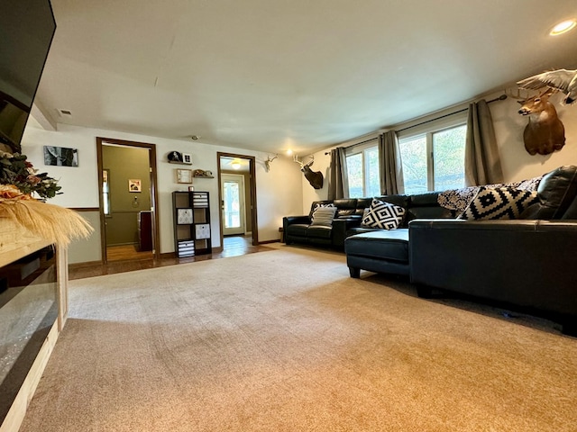 view of carpeted living room