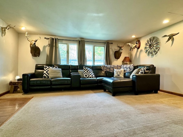 view of carpeted living room